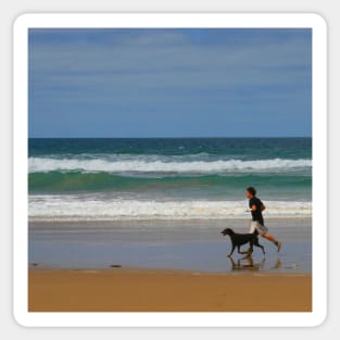 One Man and his Dog, Great Ocean Road, Australia Sticker